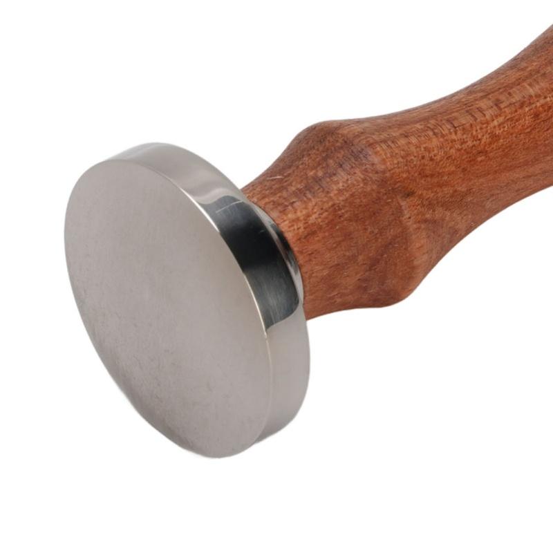 Coffee Tamper 30mm Stainless Steel Coffee Ground Press Tool With Wooden Handle For Cafe Home