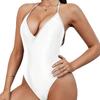 1011 European and American New Swimwear Sexy Solid Color One-piece Backless Tight Women's Swimsuit