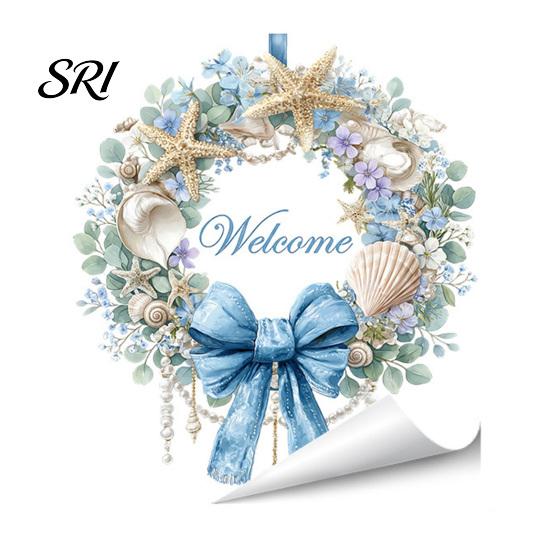 Static Cling Privacy Film Spring Flower Wreath Window Sunflower/Tulip Floral with Bow Showcase Glass Sticker Reusable Decals for Home Living