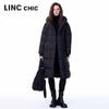 Jinyujie Women's 2025 Winter Hooded Long Puffer Down Jacket