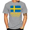 Sweden Flag Shirt Men Crazy Short Sleeve Cotton Custom Xxxl Couple T-Shirts - Men's Summer Cotton Graphic Tee