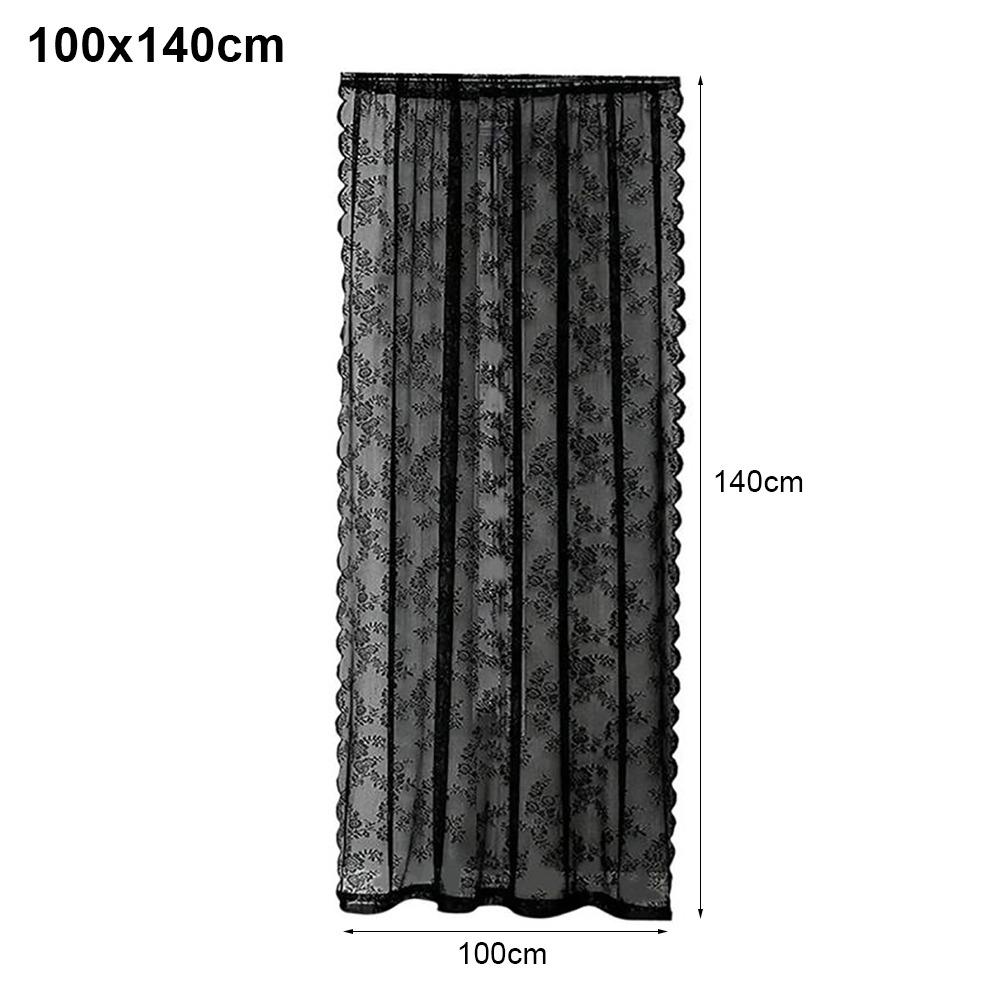 

1 шт. Кружевная занавеска с кулиской, с цветочной вышивкой, оконная драпировка, шторы, украшение для гостиной 100x140cm
