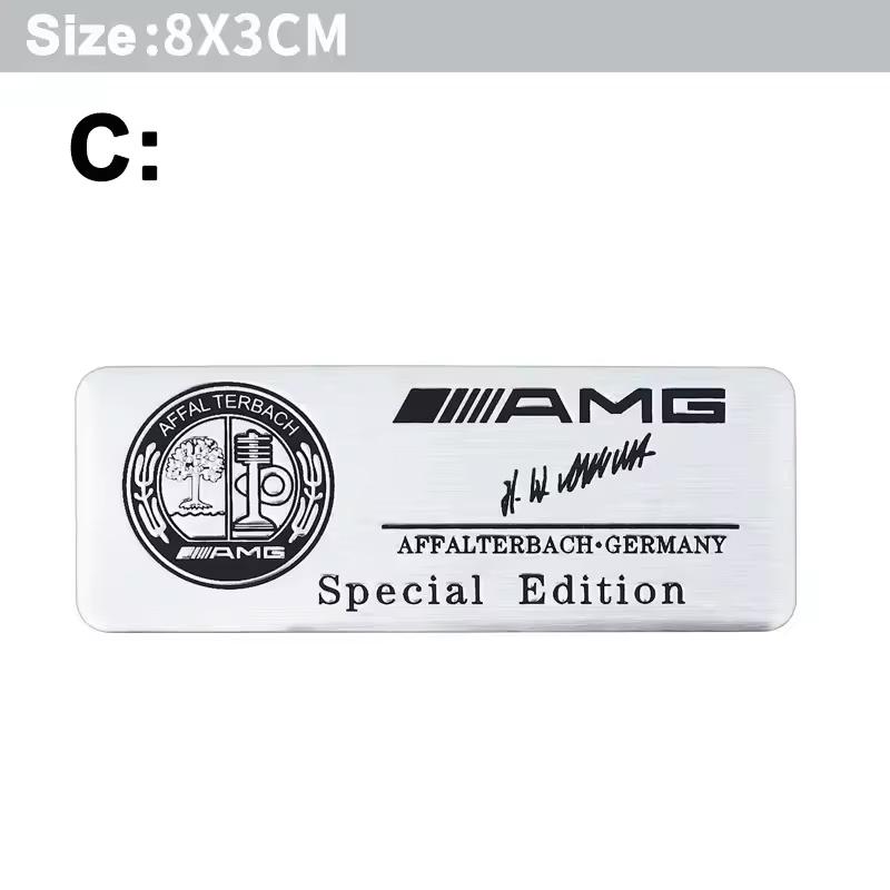 

1Pcs 3D Adhesive Emblem Rear Trunk Badge Fender Sticker Body Decal Car Stickers For Mercedes Benz AMG W205 W204 W206 W213 W212 W