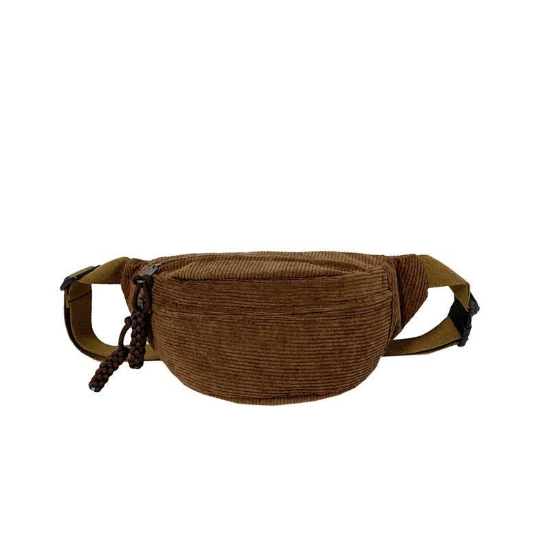 Corduroy Travel Crossbody Bag  New Large Capacity Lightweight Versatile Couple Chest Bag Casual Simple Shoulder B