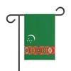 Drapeau - Turkménistan - 32 X 47.5 Cm - Polyester - Impression Recto/verso - Jardin Extérieur