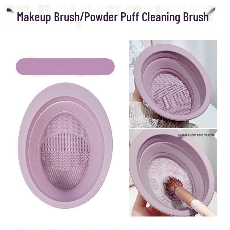 Faltbare Silikon-Waschschüssel & Reiniger für Make-up-Pinsel