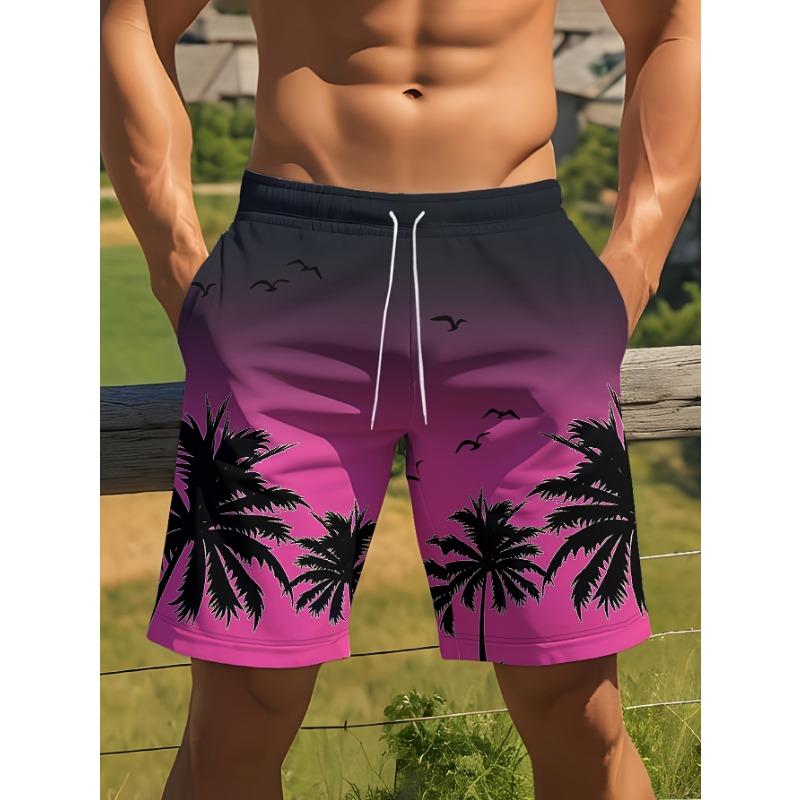 

Men s 3D Hawaiian shorts with adjustable drawstring - regular style, fashionable and casual S