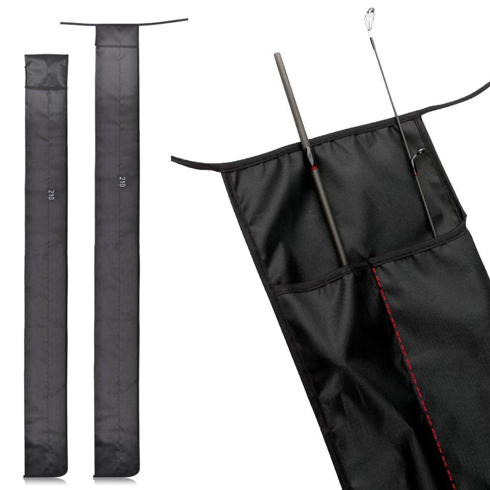 Double Grid Fishing Rod Bag Folding Fishing Rod Protective Cover Lure Rod Bag Fishing Tackle Storage Bag Multifunctional