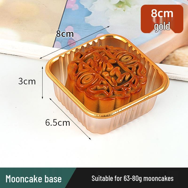 Golden Mooncake Blister Packaging: Salted Egg Yolk Pastry Tray with Mung Bean Cake Blister Box.
