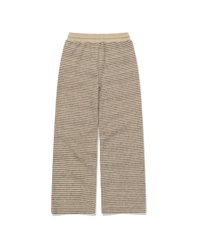MOAA Fuzzy Stripe Pants (Beige)