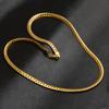 Unisex Fashion Gold Plated Polished Necklace Link Chain Jewelry Gift for Banquet