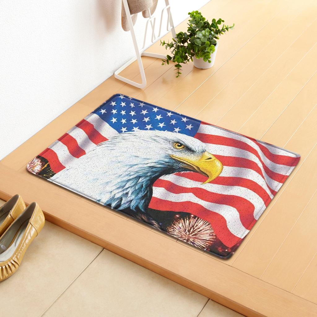 Independence Day Home Door Mat Toilet Bathroom Non-Slip Mat Bedroom Living Room Carpet Floor Mat