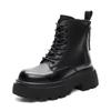 Double Zipper Thick-soled Martin Boots Children's Spring and Autumn New Inner Heightening Retro Cigarette Boots