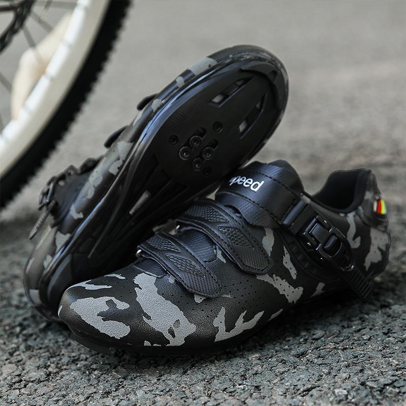 Scarpe da Ciclismo da Esterno Uomo e Donna Adulti Fibbia a Velcro Scarpe da Strada con Attacco Scarpe da Montagna con Attacco Scarpe da Ciclismo Sbloccate