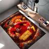 Sports Area Rug, Cristiano Ronaldo Manchester United Vintage Vodafone Number 7 Crest Grunge Print, Fan Decor, Non-Slip Mat