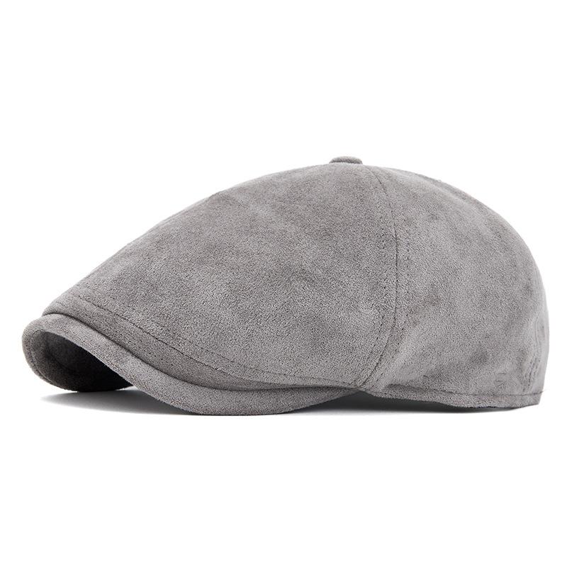 

Осень-зима Береты Мужские Женские Замшевые Однотонные Кепки Восьмиугольная Кепка Британская Кепка Газетчика Кепка Художника Форварда серый