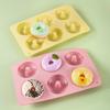 6 Cavity Food Grade Silicone Doughnut Baking Pan Donut Mold Nonstick Heat Resistant Baking Biscuit Mold Baking Tray