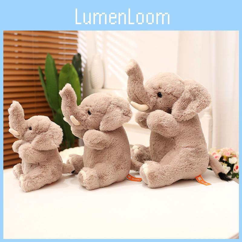 Realistic Plush Elephant Toy Cute Stuffed Animal Companion Ideal For Children Decoration And