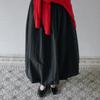 Elssibeui Draped Slip Balloon Dress_Black