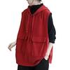 Women's Sleeveless Hoodies Summer Athletic Exercise Tank Tops Workout Gym Pullover Sweatshirt with Pockets