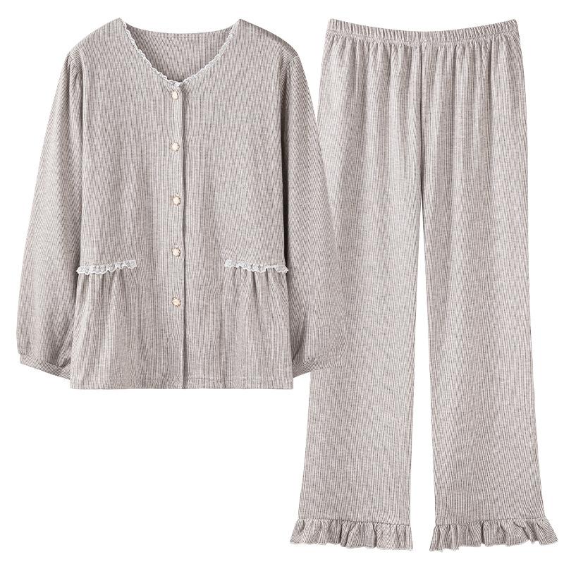 Double-Sided German Velvet Pajamas Women'S Autumn, Winter, Spring And Autumn Thickened Long-Sleeved Loungewear Women'S Thin Velvet Suit