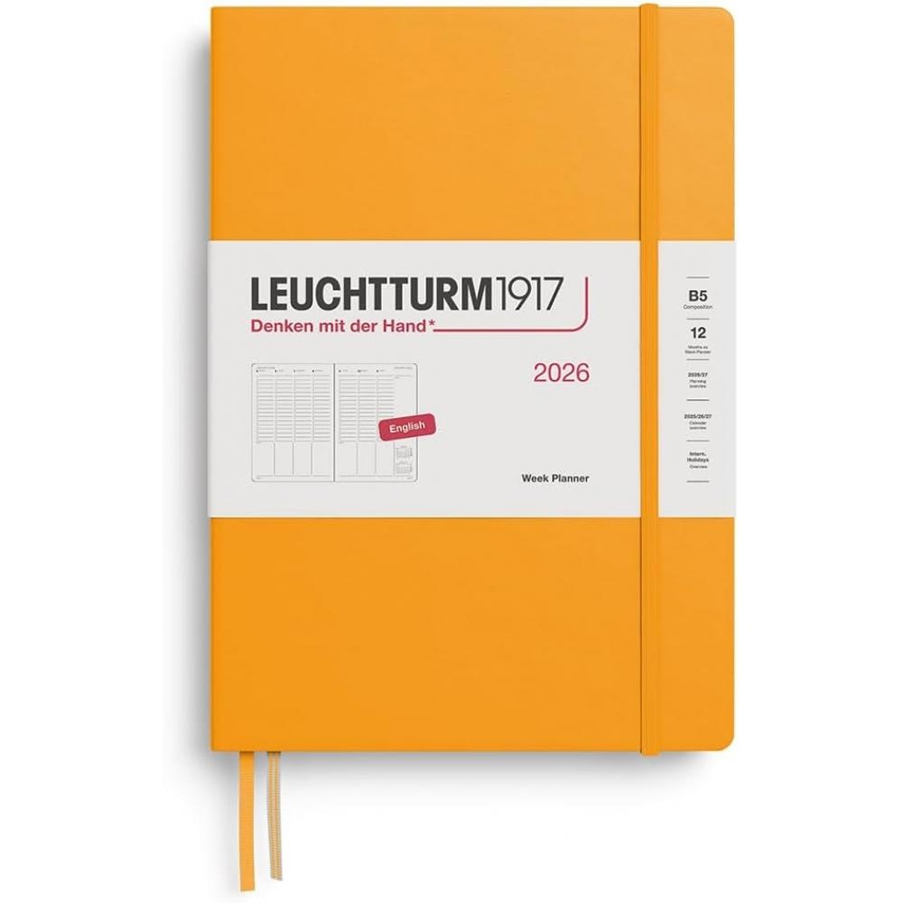 Leuchtturm1917 Week Planner Composition B5 2026 12 Months Asahi English 372755 Composition B5 Rising Sun