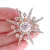 Wedding Silver Snowflake Diamante Brooch Rhinestone Crystal Broach Pin Xmas Gift