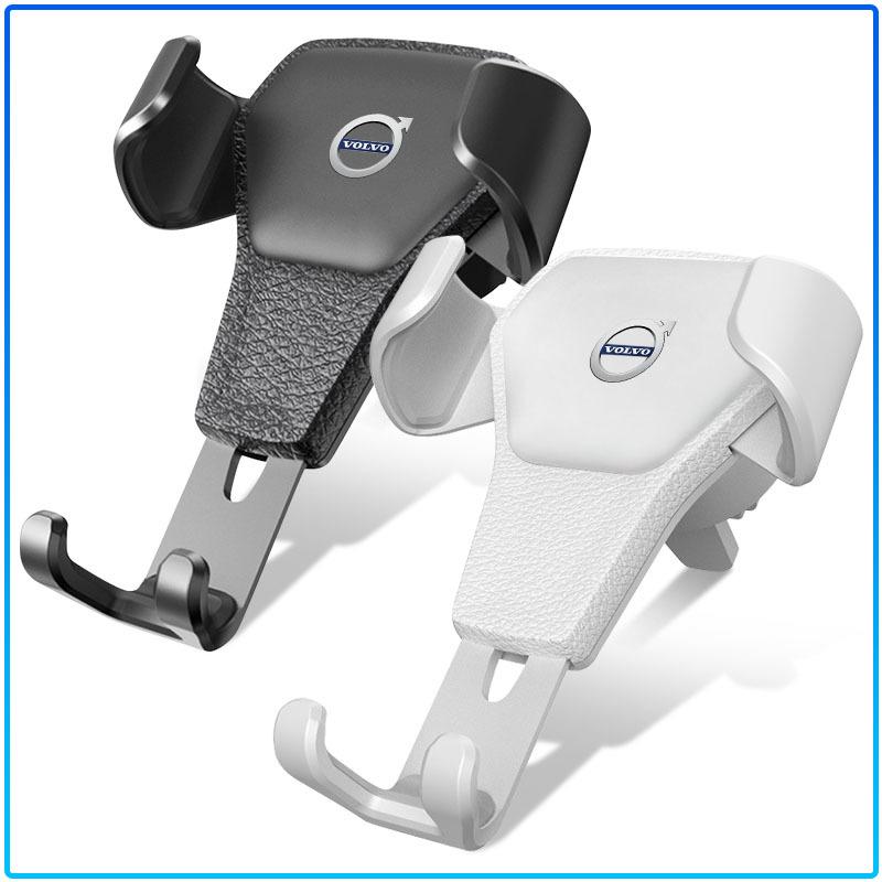 Car Badge Emblem Phone Holder Bracket Air Clip Mount Stand Accessories For Volvo 240 C70 S40 S50 S60 S70 S80 S90 V40 V50 V60 V90 XC40 XC60 XC90 Truck