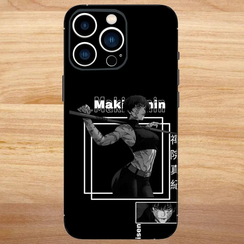 Maki Zenin Jujutsu Kaisen Handyhülle Für iPhone 16,15,14,13,12,11,Mini,Pro,SE,MAX Weiß Matt Stoßfestes Cover