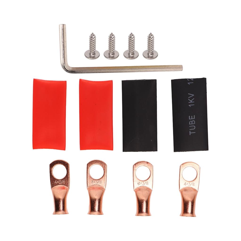 12 24V Inline Circuit Breaker, Lugs with Manual Reset Fuse Holder, Heat Shrink
