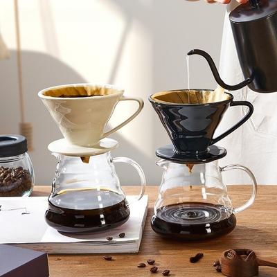 Kaffee Filter Tasse Halter Wiederverwendbare Siebträger Espresso Kaffee Tropf Trichter Keramik Accesorios Cafe Coffeeware