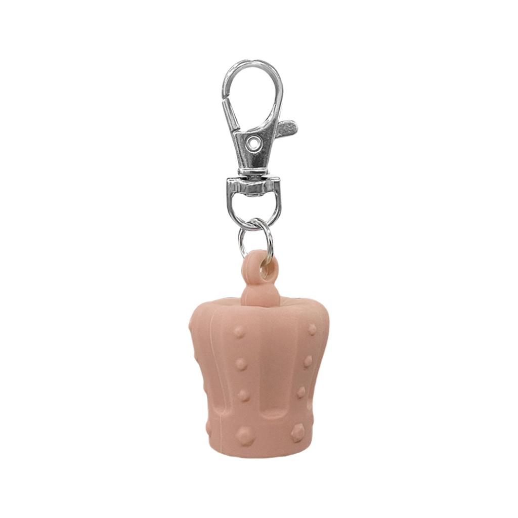 Initial Letter Keychain Caps for Lip Balm Replacement Cover Stylish Key Holder Practical Present for Women and Girls