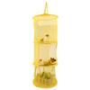 Multilayer Dry Rack Foldable Hanging Mesh Toy Storage Basket Underwear Organiser Cage Yellow