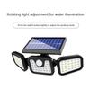 Human Body Sensing Motion Sensor Light Adjustable Head Fence Solar Lamp  Courtyards