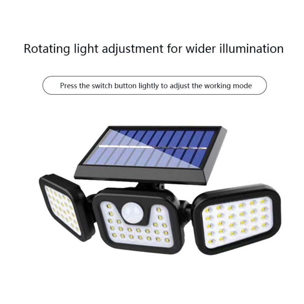 Human Body Sensing Motion Sensor Light Adjustable Head Fence Solar Lamp  Courtyards