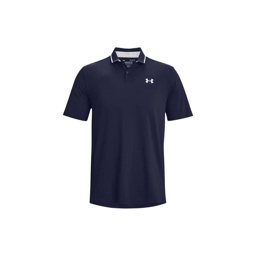

Under Armour Однотонная футболка-поло с круглым вырезом и логотипом, мужская футболка-поло, темно-синяя, 1377364-410 XL