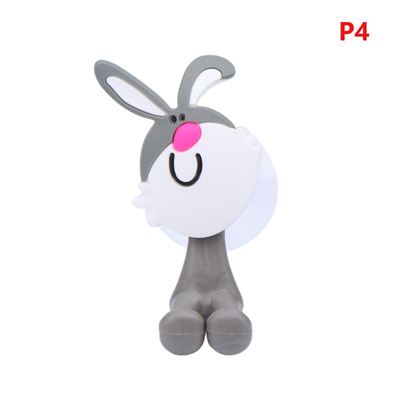 Cartoon Animal Toothbrush Holder Wall Mounted Antibacterial Tooth Brush Storage Rack With Suction Cup Bathroom Organizer