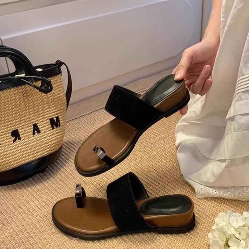 Slippers Women's Shoes Wedge Heels Soft-soled Flip-flops