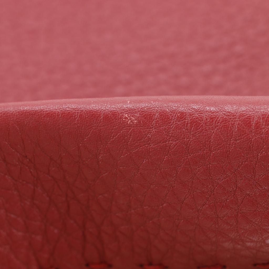 FENDI Peekaboo medium Handbag 8BN226 Celeria 2WAYShoulder Red leather Women Used