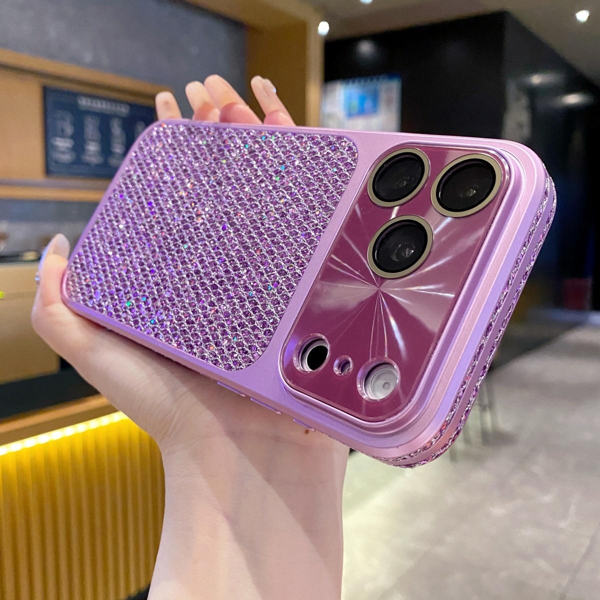 

Bling Glitter Sequins Phone Case For iPhone 17 16 15 14 13 Pro Max Aesthetics Shiny Starry Sky Camera Lens Protect Cover iPhone 13