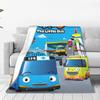 Tayo Il Piccolo Autobus Coperta Calda in Pile Coperta da Divano per Divano Biancheria da Letto Ufficio Coperte Copriletto Trapunta