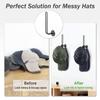 Uchwyt na czapki Organizer na czapki Na czapki bejsbolowe Ścienny stojak na czapki Oszczędzający miejsce Mieści 10 czapek Haki na czapki w kształcie litery L Mocowanie ścienne Uchwyt na czapki