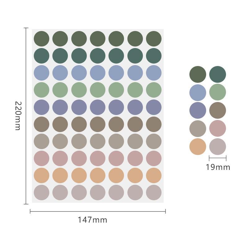19mm Round Waterproof Self-Adhesive Color Dot Labels for Identification and Classification