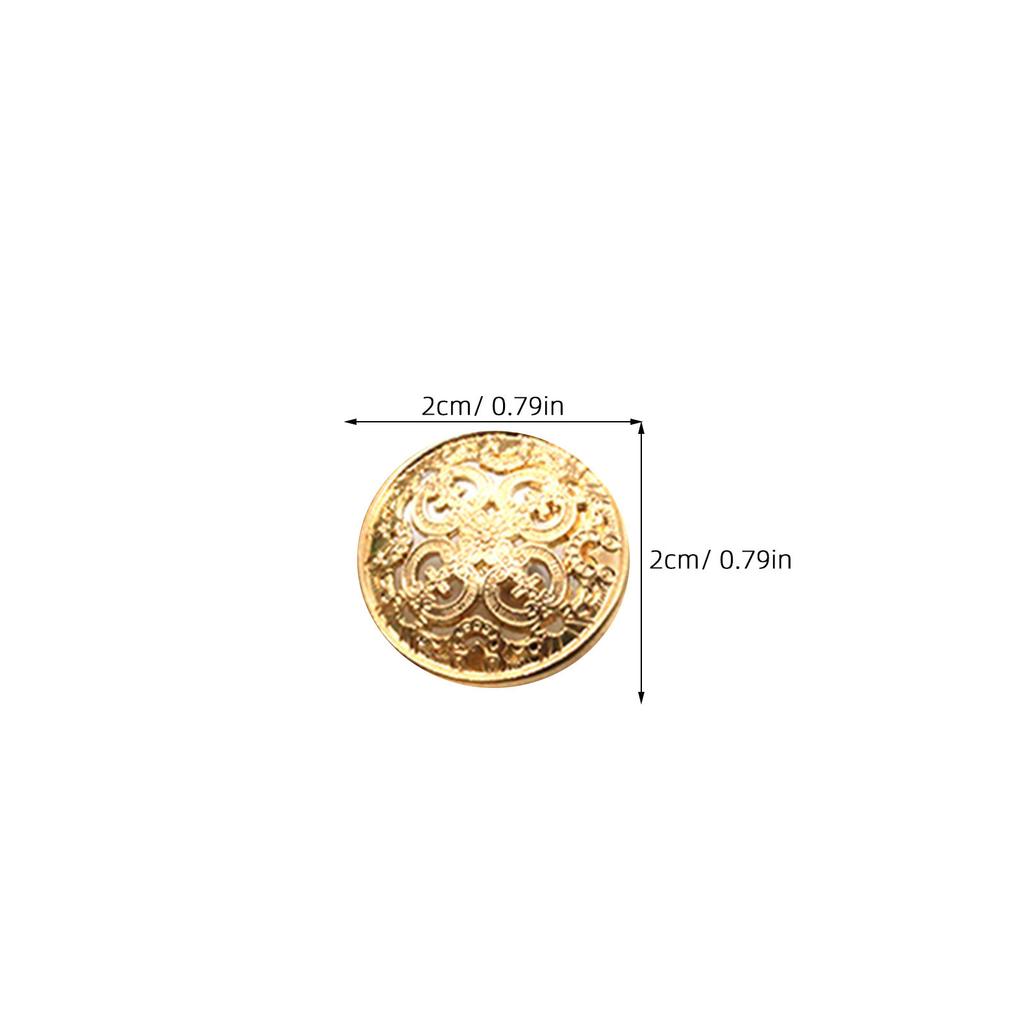 30Pcs 25Mm Stylish Metal Buttons Rust Resistant Heavy Duty Hollow Design for T Shirts Windbreakers Backpacks DIY Clothing Repair