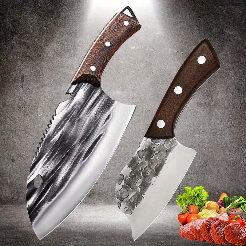 

Кухонный нож Нож для готовки Ручной ковки Нож шеф-повара Нож мясника Нержавеющая сталь Тесак для мяса Нож для овощей и фруктов