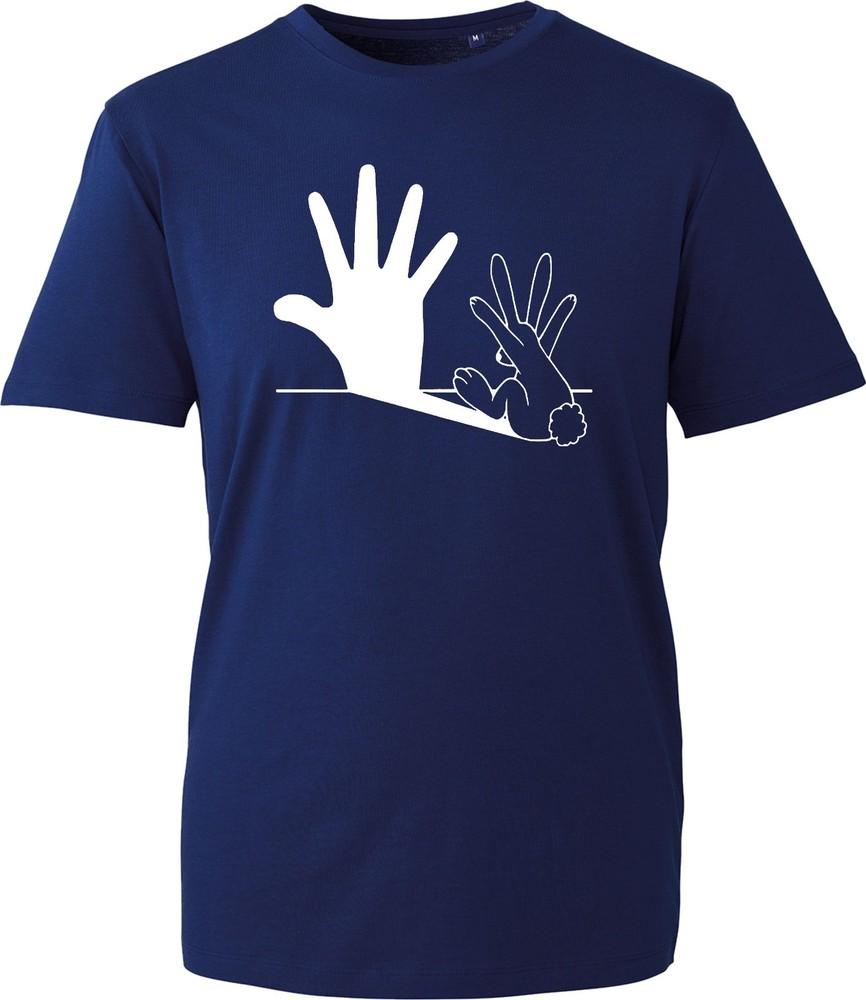 Shadow Puppet Rabbit Tshirt Funny Hand Illusion Graphic Tee Artist Gift Uk S
