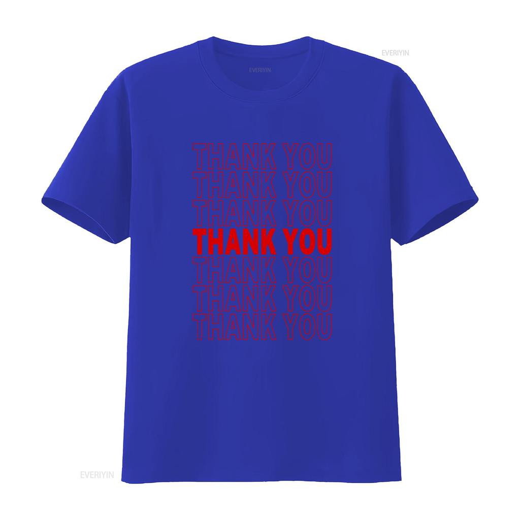 Thank You Bag T Shirt Vintage Washed Unisex Stylish Homme Designer Clothes Casual Fashion Top For Everyday Wear Graphic