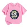 Kids Boys Girls 100% Cotton Crew Neck Short Sleeve T-Shirt, Cute Space Panda Astronaut Print Casual Stay High Tee, Soft Breathable Summer Top for Dail