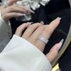 Exquisite Double Row Diamond Ring: Trendy, Versatile, Fashionable Women's Jewelry