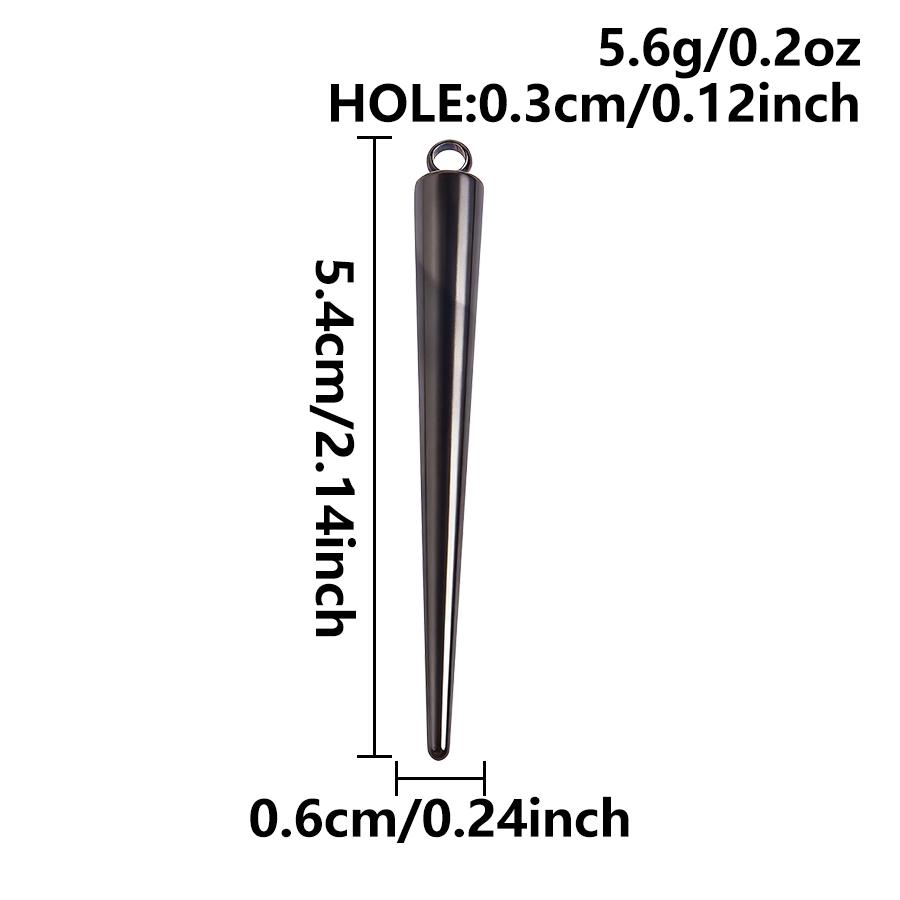 6pcs Mix Goth Punk Charm Stereoscopic Cone Pendant Stainless Steel Charms For Jewelry Making Supplies Handmade Earrings Necklace